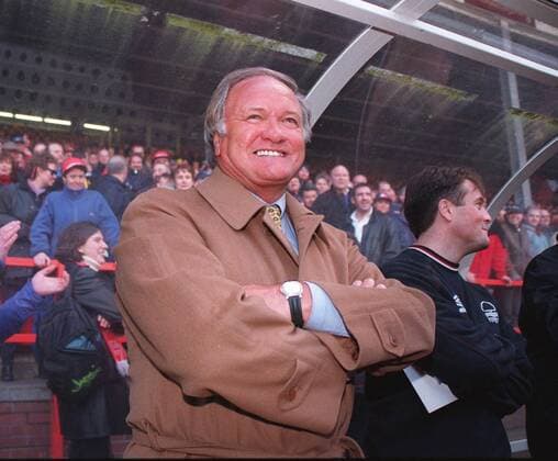 Ron Atkinson at his1st game as Forest coach. Nottingham Forest 