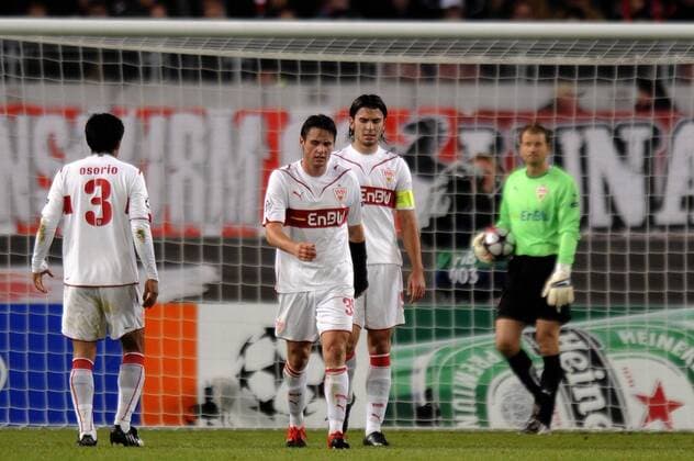 v.li: Ricardo OSORIO, Christian TRÄSCH, Serdar TASCI und Jens LEHMANN (VFB Stuttgart)