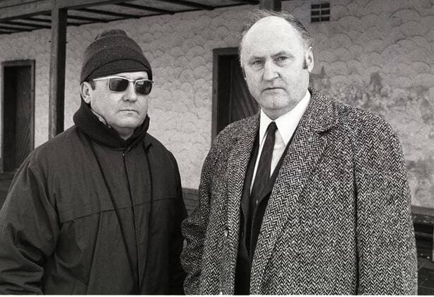 Trainer Imre Farkasinszky (li.) und Manager Günter Brockmeyer (beide Wolfsburg) Fußball Herren Saison 1969 1970, VfL Gruppe