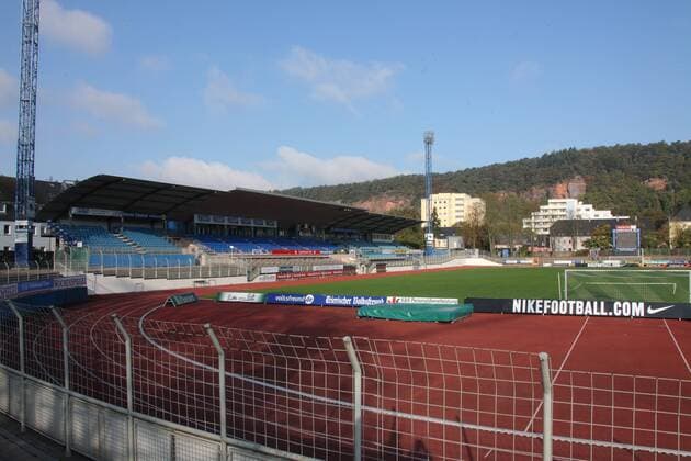 Fußball, Stadiongeschichte Eintracht Trier Moselstadion - Heimspielstätte von Eintracht Trier o0 Stadion Totale
