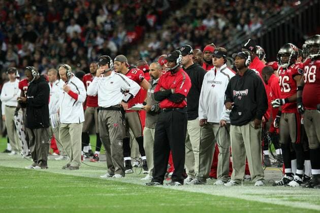 Head Coach Raheem Morris (Buccaneers) New England Patriots vs. Tampa Bay Buccaneers, Wembley Stadium