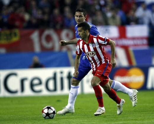 SIMAO Atletico Madrid (vorn) Frank LAMPARD Chelsea FC London - 