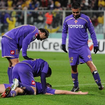 ACF Fiorentina AC - Torjubel Riccardo Montolivo (Florenz, Boden) - 