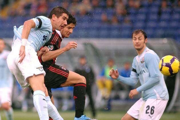 Alexandre Pato (AC Mailand, re.) - Aleksandar Kolarov (Lazio Rom) - massimoxoliva