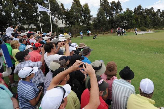 Fans bei den Australian Masters 2009 im Kingston Heath Golf Club - - ZUMAmm5 o0 Totale o00 Zuschauer