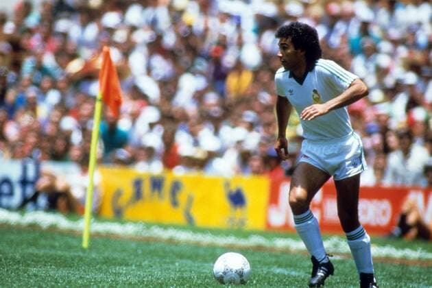 Hugo Sanchez (Mexiko) Fußball WM Herren WM 1986, Länderspiel, Nationalteam, Nationaltrikot Einzelbild Mexiko City