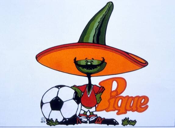 Pique, Maskottchen der WM 1986 in Mexiko Fußball WM Herren WM 1986, Länderspiel, Nationalteam, Einzelbild Aufnahmedatum geschätzt Mexiko City