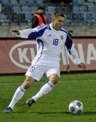 Slovakia s player Erik Jendrisek during preliminary match against USA, in Bratislava, on 14. November 2009. (CTKxPhoto xJanxKoller)  kol 26