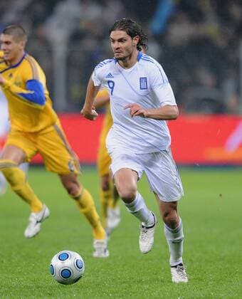 Fussball International WM 2010 Play Off 18.11.2009 Ukraine - Griechenland Angelos CHARISTEAS (GRE) am Ball 