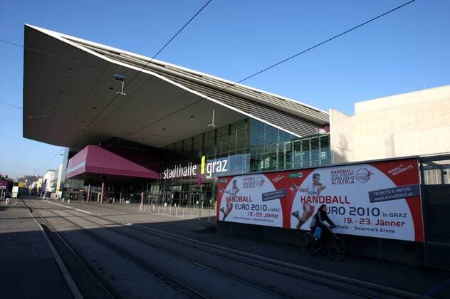 Grazer Stadthalle - Austragungsort der Handball EURO 2010 in Österreich -  o00 Gebäude o00 Halle