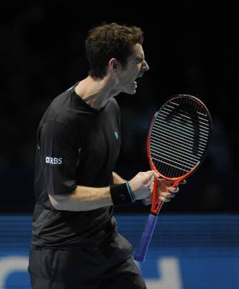 Andy Murray (Großbritannien) Tennis ATP Tour World Finals London o0 Andrew, Jubel, Freude