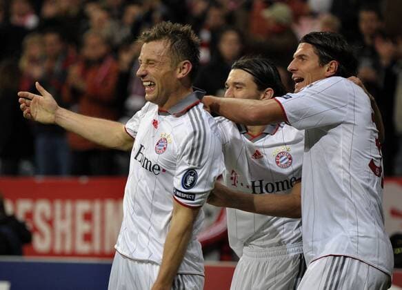 FC Bayern München - Maccabi Haifa, Ivica Olic (li, Bayern München) Torjubel. o0 Jubel, Freude