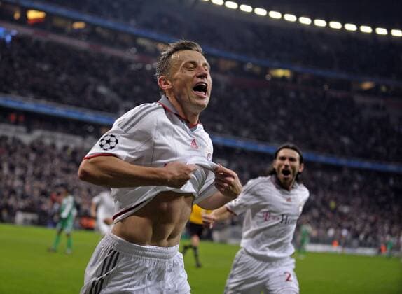 FC Bayern München - Maccabi Haifa, Ivica Olic (li, Bayern München) Torjubel. o0 Jubel, Freude