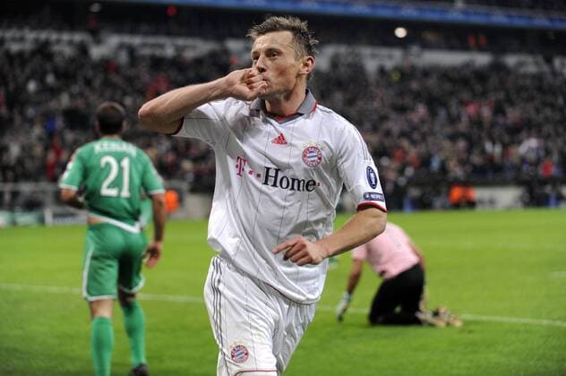 Jubel Ivica OLIC (Bayern München) zum 1-0. -FC Bayern München-Maccabi Haifa. o0 Jubel, Freude
