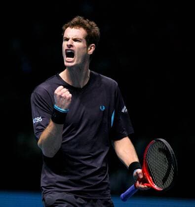 TENNIS - ATP World Tour Finals LONDON - TENNIS - ATP World Tour Finals 2009, Masters. Bild zeigt den Jubel von Andy Murray (GBR).  o0 Andrew Jubel, Freude