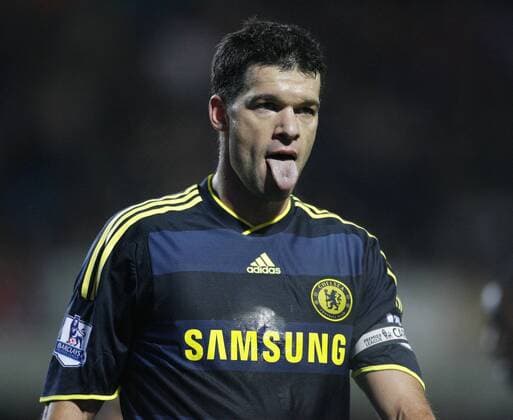 Chelsea s Michael Ballack looks on - Blackburn Rovers - FC Chelsea London, EDITORIAL USE ONLY. No use with unauthorised audio, video, data, fixture lists, club league logos or live services. Online in-match use limited to 120 images, no video emulation. No use in betting, games or single club league player publications.