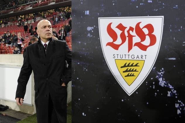 Christian GROSS, Trainer (VFB Stuttgart) o0 Logo o00 Emblem Vereinslogo Vereinsemblem