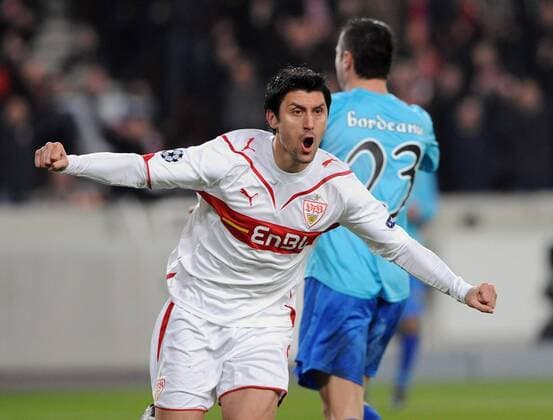 FUSSBALL International Champions League SAISON 2009 2010 09.12.2009 VfB Stuttgart - FC Unirea Urziceni Jubel zum 1:0, Ciprian Marica (Stuttgart,li)  o0 Freude o00 Jubel