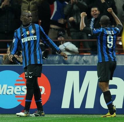 Inter Mailand - Rubin Kazan 2:0 - Samuel Eto o (Inter, re.) jubelt -  o0 Freude Jubel Etoo