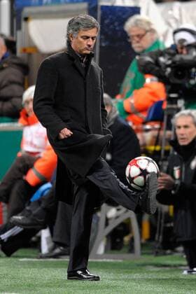 Trainer JOSE MOURINHO (INTER); Inter Mailand (blau) - Rubin Kazan (grün) - ANDREAXSTACCIOLI