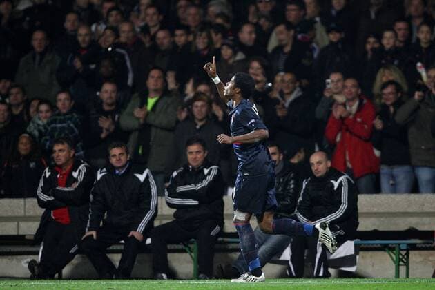 Olympique Lyon - Debreceni VSC; Debrecen; Michel Bastos (OL)  o0 Jubel, Freude
