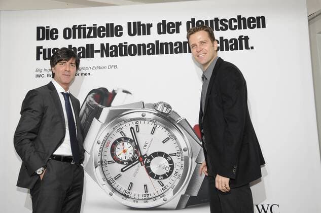 Präsentation - Offizielle IWC Uhr - Nationalteam Deutschland - Bundestrainer Joachim Löw (li.) und Teammanager Oliver Bierhoff o0 Wirtschaft Funktionär Trainer, Nationaltrainer