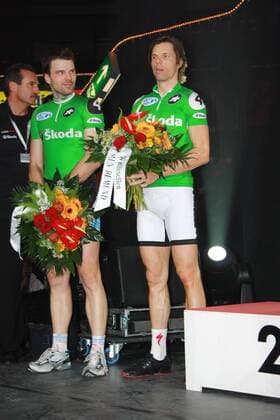 59.Zürcher Sechstagerennen Bild :Christian Bach li. Danilo Hondo (beide Deutschland) belegten Rang 4. 20 Dez. 2009 