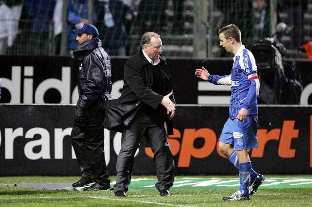 Jean Fernandez ( Trainer ) und Benoit Pedretti - AJ Auxerre - 23.12.2009 - - StephaniexPanoramic 
