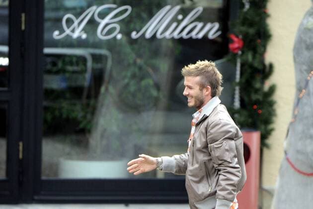 Gc Carnago (Varese) 28 12 2009 - David Beckham (AC Mailand)  o0 Schriftzug