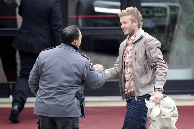 Gc Carnago (Varese) 28 12 2009 - David Beckham (AC Mailand, re.) 