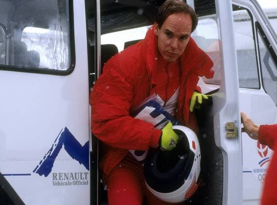 Prinz Albert von Monaco nimmt als Bobpilot an den Winterspielen 1992 teil Bobsport OS Winter Herren Olympische Spiele Albertville 1992, Winterspiele, Bob, Zweierbob 2er 2 er Einzelbild Aufnahmedatum geschätzt La Plagne