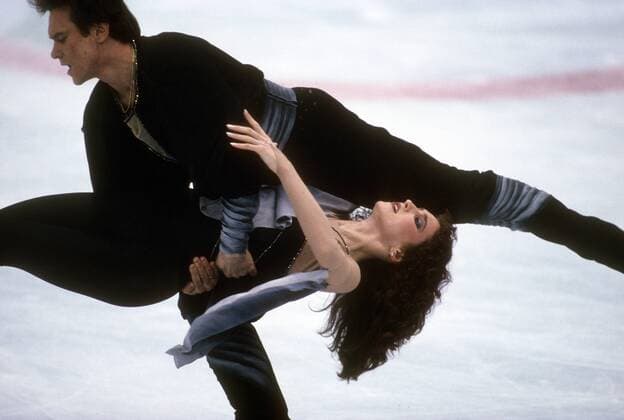 Marina Klimova und Sergei Ponomarenko (beide GUS) OS Winter Olympische Spiele 1992, Winterspiele, Eistanz Gruppe Aufnahmedatum geschätzt Albertville