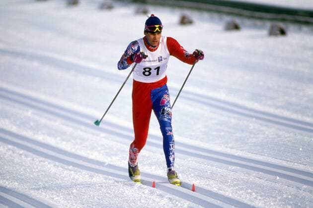 OLYMPIC LEGENDS: Thomas Alsgaard Thomas Alsgaard (NOR) Nordischer Skilauf OS Winter Herren Olympische Winterspiele, Olympia, Spiele, Ski Nordisch, Skisport 1994, Einzelbild Lillehammer