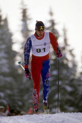 OLYMPIC LEGENDS: Thomas Alsgaard Thomas Alsgaard (NOR) Nordischer Skilauf OS Winter Herren Olympische Winterspiele, Olympia, Spiele, Ski Nordisch, Skisport 1994, Einzelbild Lillehammer
