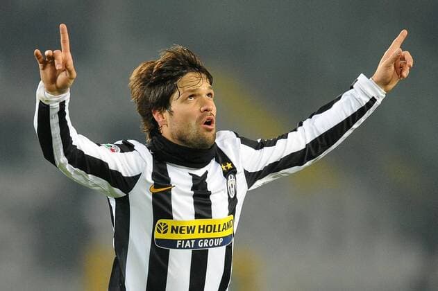 Juventus Turin (weiß) - SSC Napoli (blau) - Diego  o0 Jubel, Freude