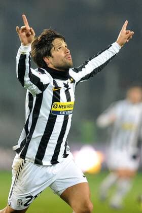 Juventus Turin (weiß) - SSC Napoli (blau) - Diego  o0 Jubel, Freude