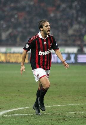MATHIEU FLAMINI AC Mailand (rot) - Novara Calcio (blau) - o0 Jubel, Freude