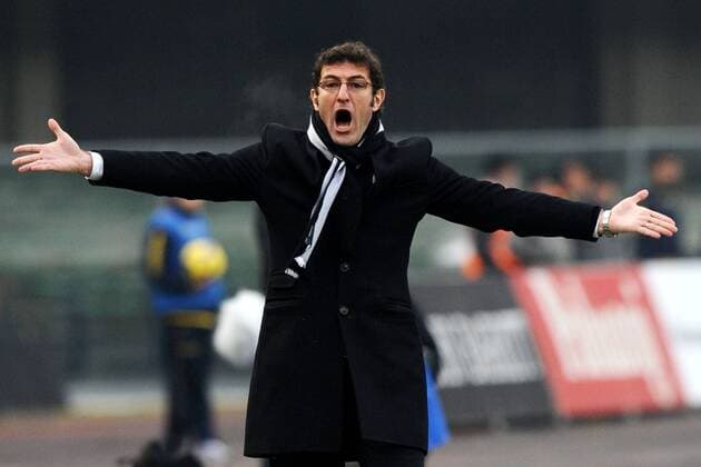 Chievo Verona (gelb) - Juventus Turin (weiß), Trainer Ciro Ferrara (Juve) 