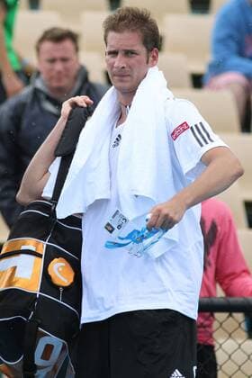 Florian Mayer, GER, in the first round of 2010 Tennis Australian Open in Melbourne, 18 01 2010 -