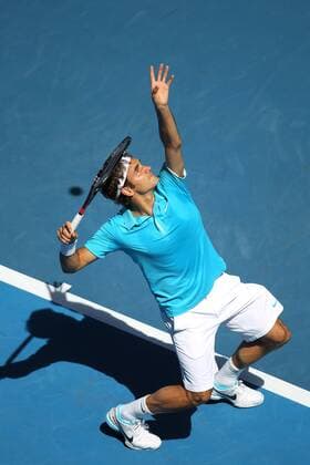 Roger Federer, SUI, in the first round of 2010 Tennis Australian Open in Melbourne, 19 01 2010 -