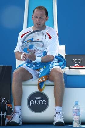 Rainer Schüttler, GER, in the second round of 2010 Tennis Australian Open in Melbourne, 20 01 2010 -