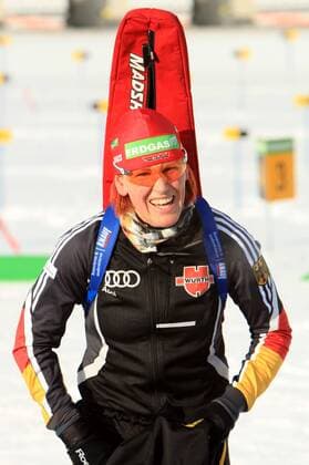 Biathlon-Weltcup Oberhof Oberhof , 070110 , Biathlon - Weltcup in der DKB-Skiarena in Oberhof Kati WILHELM (GER) - offizielles Training der Frauen