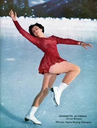 OLYMPICS 1952, OSLO, JEANNETTE ALTWEGG - GREAT BRITAIN -  o0 Olympische Spiele, Winterspiele, Eiskunstlauf GBR Einzelbild, Freisteller Aufnahmedatum geschätzt