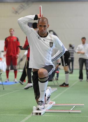 Die Deutsche Nationalmannschaft beim Leistungstest in Stuttgart, Jerome Boateng.