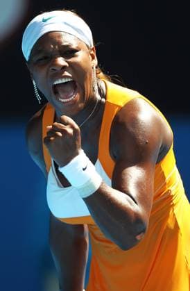 Serena Williams, USA, in the semifinals of the 2010 Tennis Australian Open in Melbourne, 28 01 2010 - o0 Jubel Freude