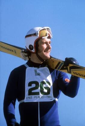 Ulrich Wehling (DDR) Nordische Kombination OS Winter Herren Olympische Spiele 1980, Winterspiele, Ski Nordisch, Skisport, Skisprung Einzelbild Lake Placid