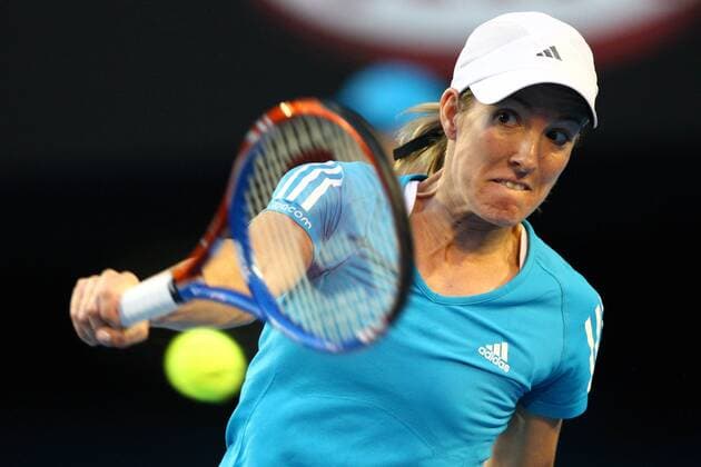 Justine Henin, BEL, in the women s single final of the 2010 Tennis Australian Open in Melbourne, 30 01 2010 -