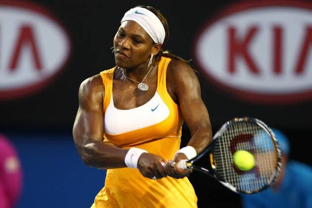 Serena Williams, USA, in the women s single final of the 2010 Tennis Australian Open in Melbourne, 30 01 2010 -