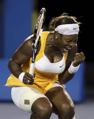 Australien, Melbourne, Sport, Tennis, Grand Slam Tournament, Melbourne Park, Australian Open 2010, Damen Endspiel,Finale, Serena Williams (USA) o0 Jubel, Freude, Sieg, Sieger,