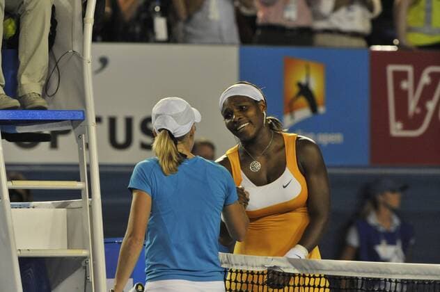 30 January 2010, 2010 Australian Open Tennis, day 13, Melbourne, Australia. Serena Williams (USA, r) Vs Justine Henin (BEL). xPeterxBlakemanx  ActionPlus20103056